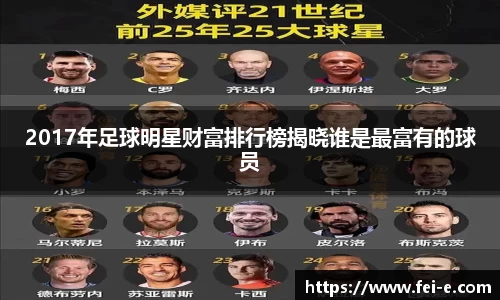 2017年足球明星财富排行榜揭晓谁是最富有的球员